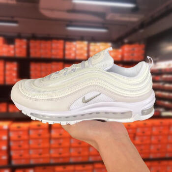 air max 97 耶稣圣水撒旦伦敦上海限定黑银头 男女气垫跑步鞋 纯白 36