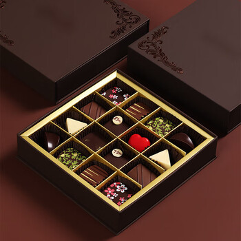 禾澹夹心巧克力礼盒装比利时可可脂手工巧克力七夕礼物夹心手工巧克力