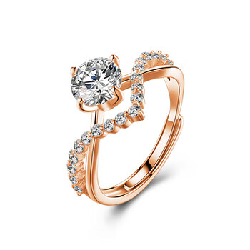 dr为爱加冕莫桑石钻戒戒指女订婚求婚结婚对戒生日礼物送女友 1克拉