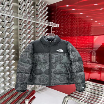 the north face/北面22年冬季撞色外套男女款休闲联名保暖羽绒服 黑色