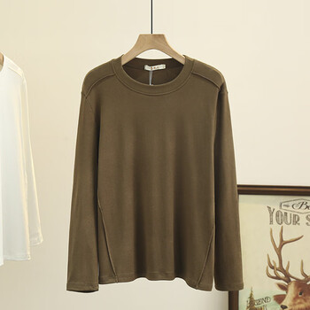 百俪佳媛胖女孩穿显瘦的衣服春装妹妹长t恤女大码200斤韩版百搭休闲