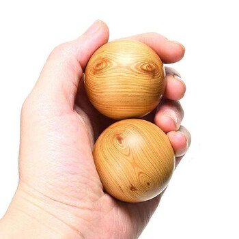 昙莲陈化老料崖柏木质核桃按摩球中老年健身球狮子手转球貔恘文玩手球