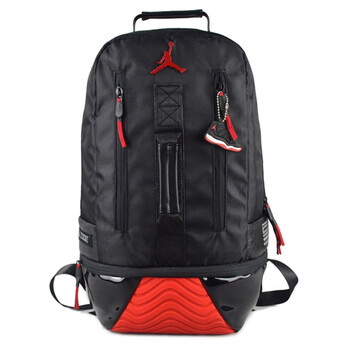 b2023书包双肩包中学生男aj11新款运动包女背包大容量nike aj11黑红色