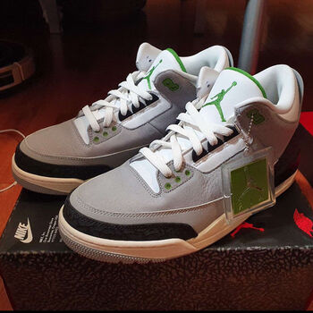 air 乔/aj3 叶绿素 手稿 灰绿 情侣气垫运动鞋 /136064-006 叶绿素 40