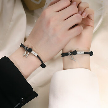 小皮筋送男朋友刻字送给男朋友手腕头绳手绳情侣手链一对刻字专属
