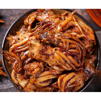 即食鱿鱼头仔山东特产海鲜鱿鱼下酒菜零食小 500g孜然鱿鱼头(20-24个)