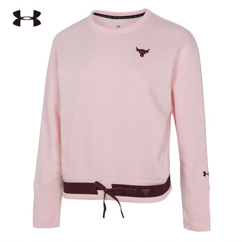 安德玛(under armour)安德玛 project rock女子卫衣牛头运动服粉色