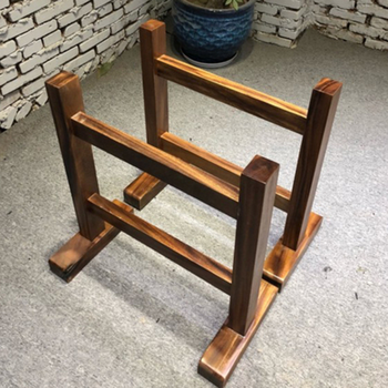 巴花实木大板支架桌腿桌脚支架脚木质桌子脚架原木茶桌 胡桃木工字