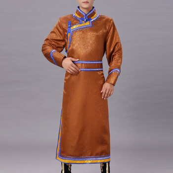 少数民族服装男蒙古服装男士蒙古袍长款传统蒙族男装少数民族舞台表演