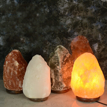 盐灯喜马拉雅水晶盐卧室天然风水岩石灯创意小夜灯装饰台灯床头灯客厅