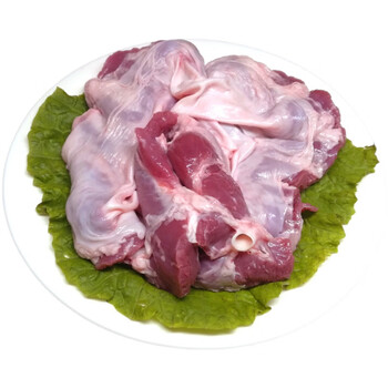 冰果乐冷冻商用猪隔膜猪罗肝肉猪油边猪护心肉 3斤