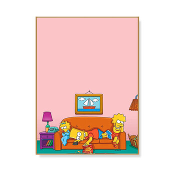 卡通动画手绘填充涂色油彩装饰画 ly936 30*40  内框 画布 颜料 画笔