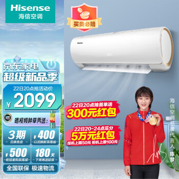 海信（Hisense）大1匹变频冷暖新一级节能空调挂机智控 20秒凉爽自清洁20A1