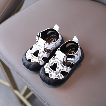 usoy宝宝凉鞋学步鞋夏季男婴儿鞋子防滑软底幼童鞋01岁3男童凉鞋包头