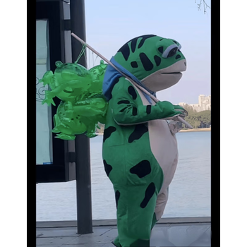 佳礼有宝 青蛙人偶服装癞蛤蟆充气定制衣服行走玩偶服网红摆摊夜市
