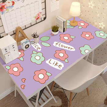 书桌垫学生茶几桌布可爱卡通少女学习桌面写字台垫子吸