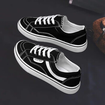 男鞋2023新款潮牌帆布鞋男款潮流百搭青少年休闲鞋韩版平底布板鞋 688