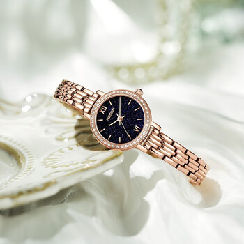 【情人节礼物送女生】劳士顿(rosdn)手表女暗夜星空简约时尚学生镶钻