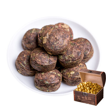 皇茅3斤装2006年糯米香小沱茶云南老班章普洱茶熟茶叶小金砖1500g