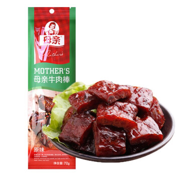 母亲 休闲食品 肉干肉脯 肉类零食 牛肉干牛肉棒原味72g