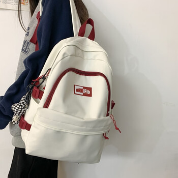 尼阑韩版书包女高中初中生简约双肩包小众森系日系中学生小学生百搭