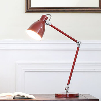 办公桌工作台灯长臂网红色黄色美式简约长臂少女办公室商务书房宿舍