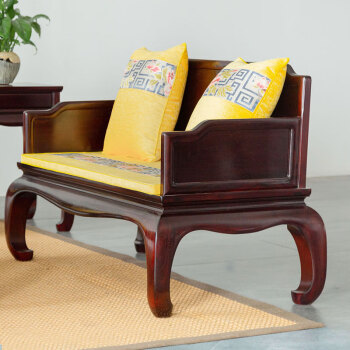 唐煌轩血檀(学名:染料紫檀)实木沙发客厅简约明式沙发整装组合 单人椅86*62*88cm