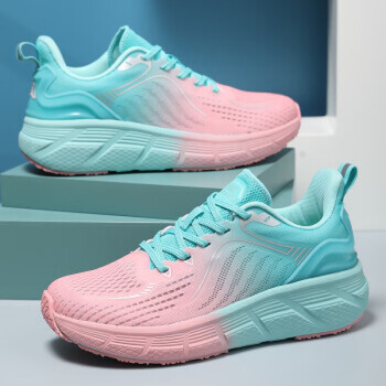 多威官方马拉松跑步鞋女轻便减震超轻跑鞋男中考体育生专用立定跳青粉