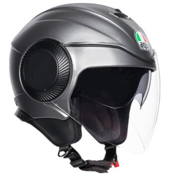 AGV意大利AGV半盔摩托车头盔男女双镜片机车赛车四季安全帽Orbyt 钛金灰 XL