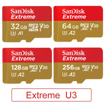 闪迪(sandisk)tf卡 extreme高速无人机航拍运动内存卡 u3 extreme u3