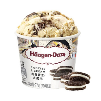 哈根達(dá)斯（Haagen-Dazs）【楊冪同款】經(jīng)典曲奇香奶口味冰淇淋 100ml/杯