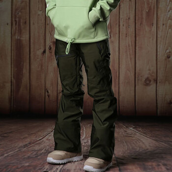 Running river奔流 防风透气专业款女士单板滑雪裤O7481N薄 绿色583 XS/34