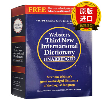 麦林韦氏国际词典 英文原版 第三版International Dictionary Webster\x27s Third New  进口英语书籍