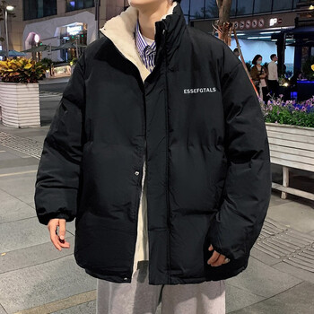 宾意捷棉衣男潮牌冬季新款加绒加厚棉袄子青少年港风宽松面包服韩版