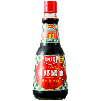 厨邦酱油 经典系列 生抽 酱油【特级黄豆酱油】410ml 高鲜酱油 调味品