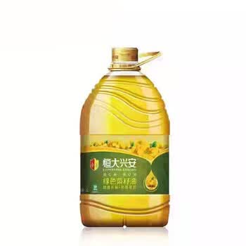 恒大兴安花生油5升5l物理压榨花生油菜籽油葵花籽油非转基家用桶装