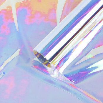 糖果花束材料包镭射幻彩膜鲜花包装纸珠光纸镭射彩虹透明七彩糖果纸