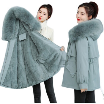 哲卜女韩版2021新款羊羔毛宽松派克服女外套8812皮蛋绿m812浅绿色l