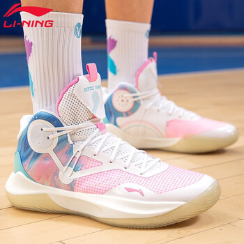 李宁音速9team男子篮球鞋透气轻量高回弹男鞋耐磨鞋子实战中帮球鞋男