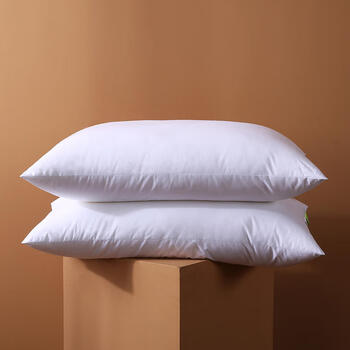 viplife枕头 枕芯 全棉羽丝绒酒店枕 白色(2个装) 48*74cm