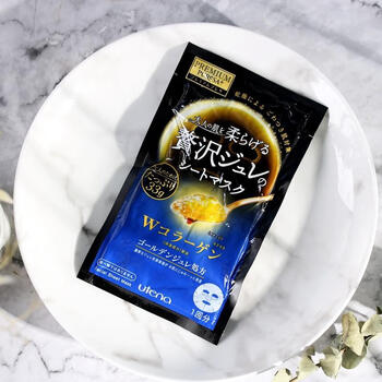 腻娃精华多到感人日本utena佑天兰果冻面膜透明质酸深层补水保湿 蓝色