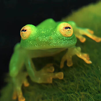 蓝玻璃树蛙老爷树蛙透明蛙玻璃蛙爬宠澳洲蓝姥爷树蛙宠物青蛙 5-6cm