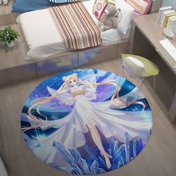 地毯可爱少女心卧室床边客厅垫电脑电竞椅子粉色公主房可爱美少女战士