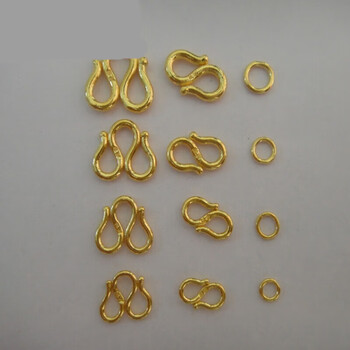 爱帛哆黄金项链扣手链扣 扣m扣足金m钩头520情人节礼物送女友 0.