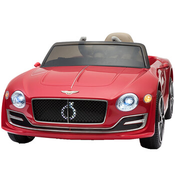 贝瑞佳儿童可坐人宾利汽车四驱遥控电动车四轮摇摆小孩玩具车红色双驱