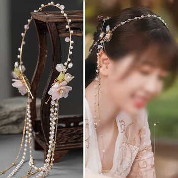 美芙仁兰诀小兰花书欣同款发箍长流苏古风汉服头饰后压发饰配饰日常