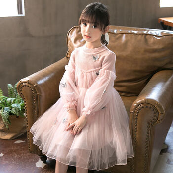莉娅女童连衣裙加绒2022新款洋气儿童公主裙童装女孩甜美春秋冬季裙子
