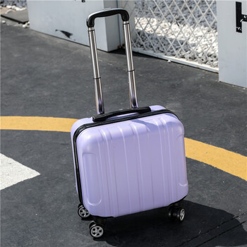 网红轻便拉杆密码16吋旅行箱浅紫色终身保修18寸三节杆扩展电脑隔层