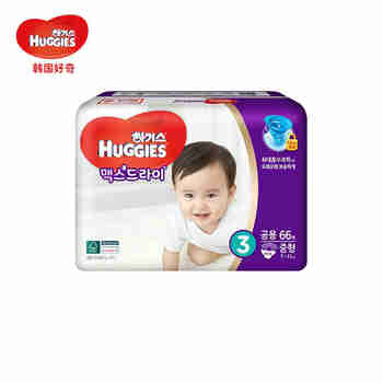 韩国好奇(Huggies) 超干爽纸尿裤 M66片 7-11kg 男女通用