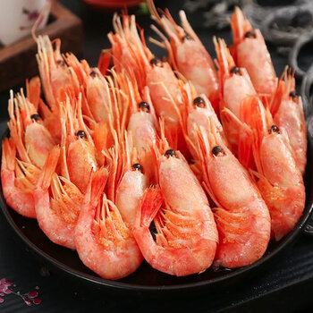 恺蜜趣北极甜虾带籽腹籽即食甜虾北极熊甜虾一箱籽虾冷冻北极虾腹籽.